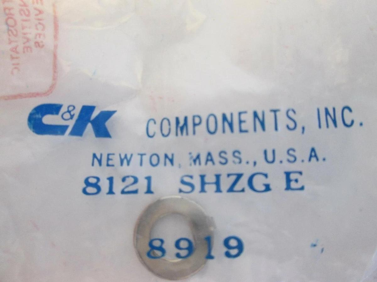 Used C&K Components, 8121SHZGE 8919, New