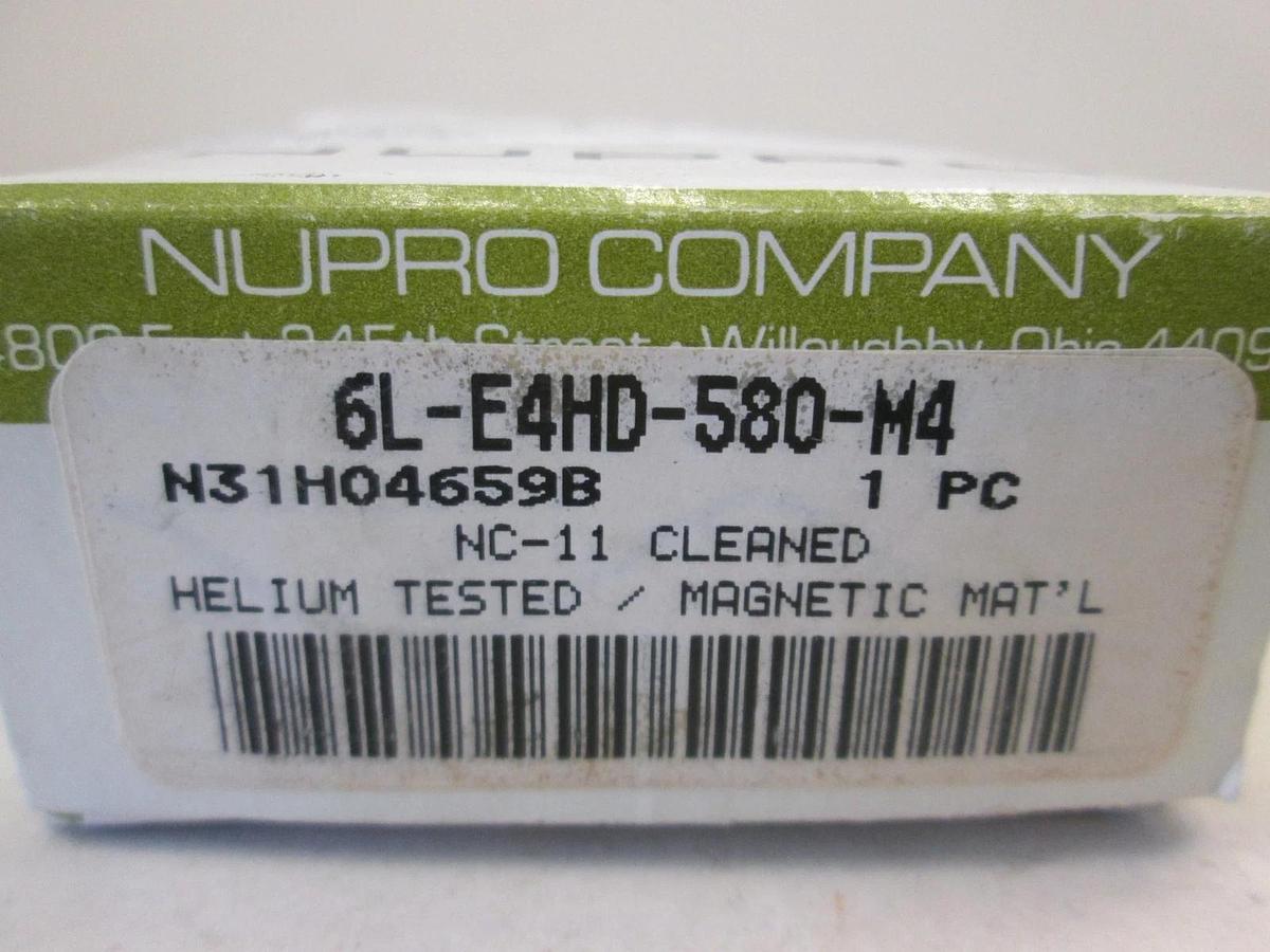 Nupro, 6L-E4HD-580-M4, Excess Flow Valve, 3000PSIG, New