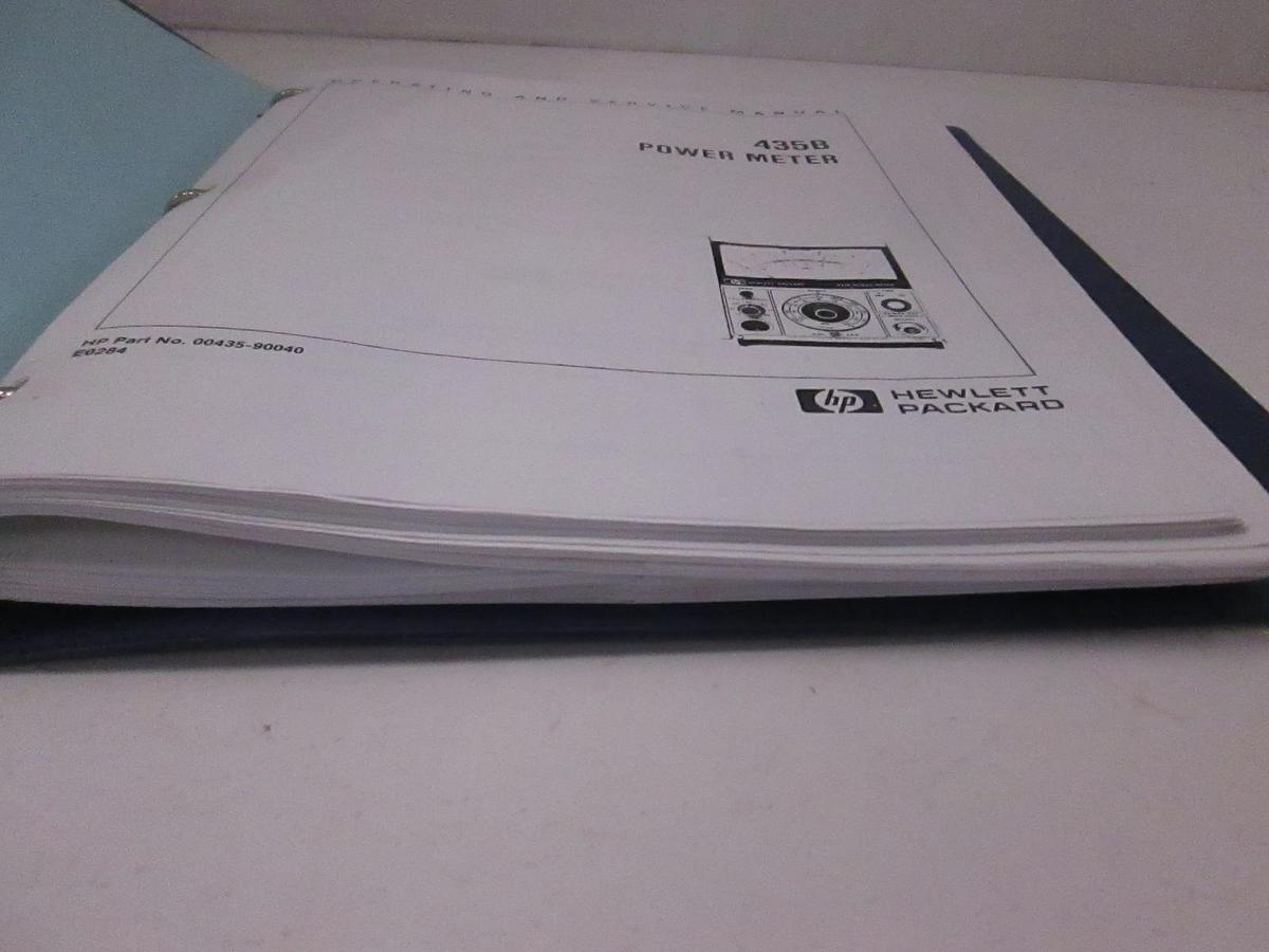 Used HP 435B Power Meter Operating and Service Manual, Used