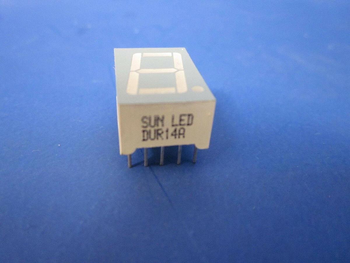 SunLed DUR14A Single Digit Numeric Display, 14.2mm/0.56 Character, Lot of 40
