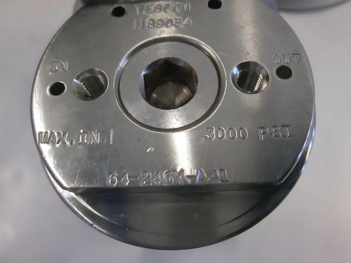 Used Tescom Stainless Steel Regulator, 64-246X w/ 30-0-60 PSI Gauge, Used