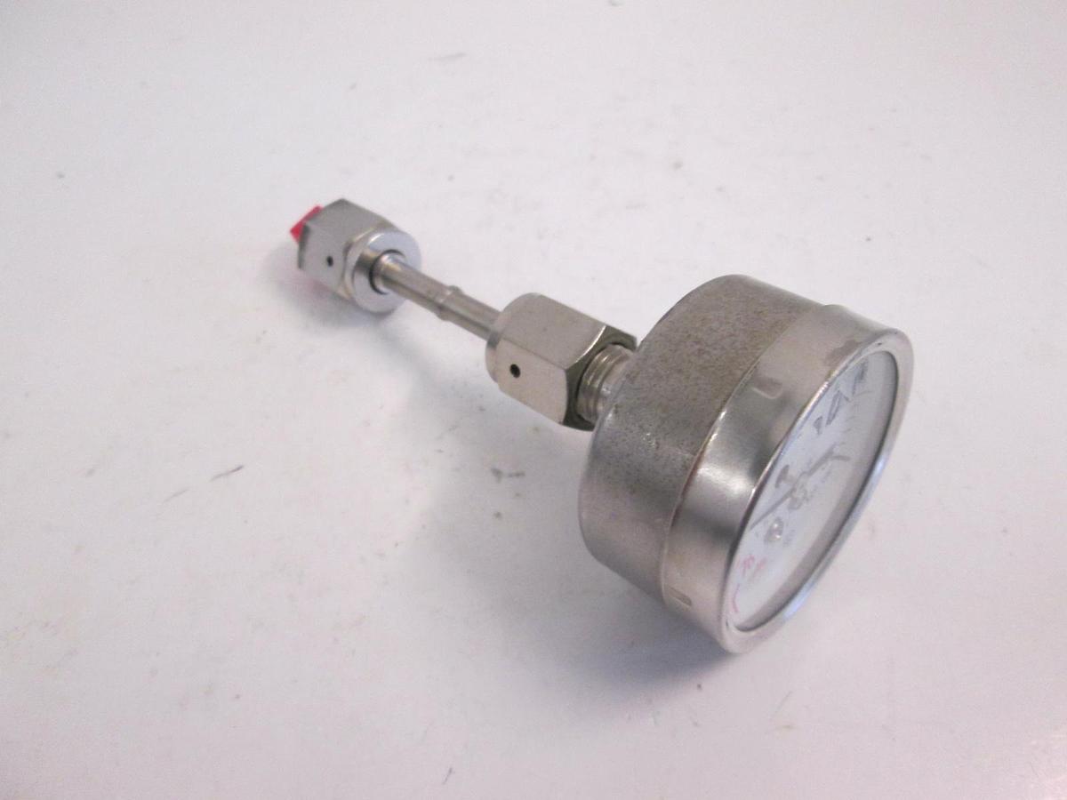 Used NKS Gauge 1581058, 76-0cmHG, 0-3 kgf/cm2, 1/4 fixed MVCR with adapter