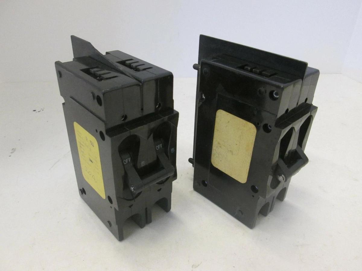 Used Airpax, 2 Pole Circuit Breaker, 219-2-1-62F-5-8-5, 5A, Used, Lot of 2