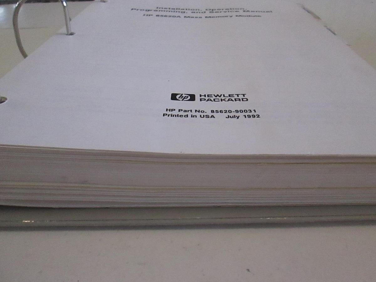 Used HP 85620A Mass Memory Module Install, Operation, Program and Service Manual Used