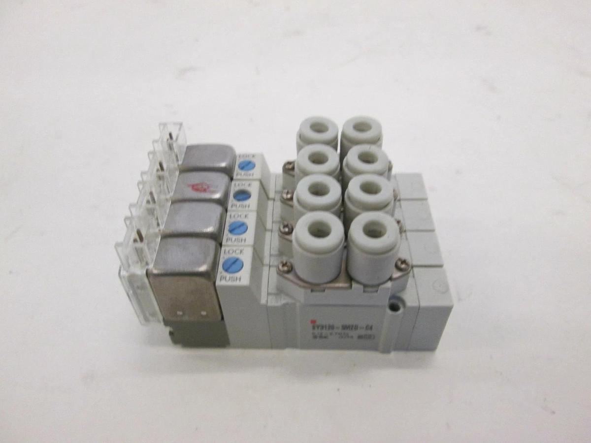 Used SMC, SY3120-5MZD-C4, Solenoid Valve, Used, Lot of 4