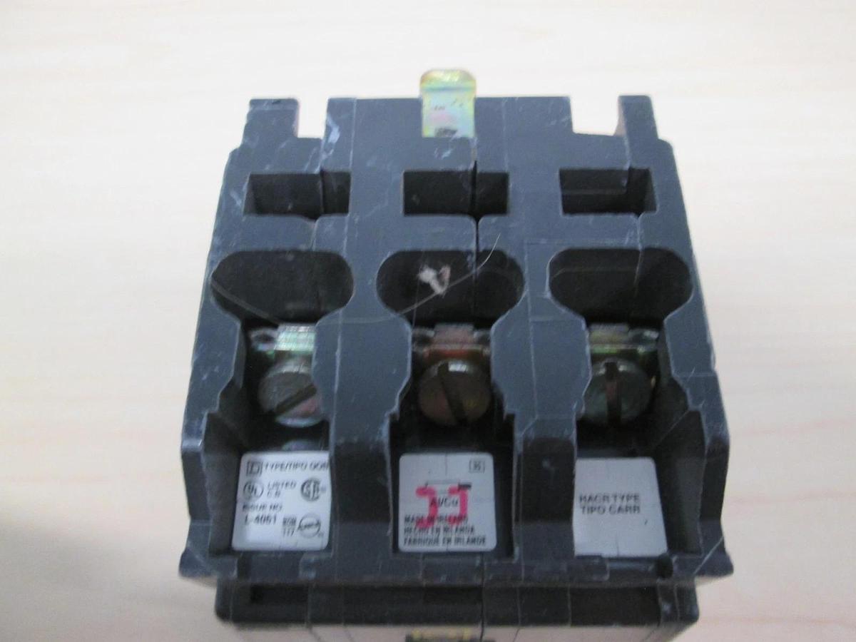 Used Square D, L-4061, Type QOB, 3 Pole Circuit Breaker, 25A, Used