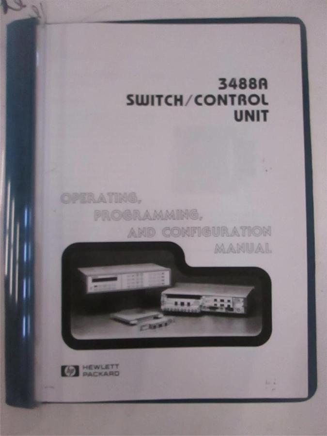 Used HP 3488A Switch/Control Unit Operating, Program and Config Manual, Used