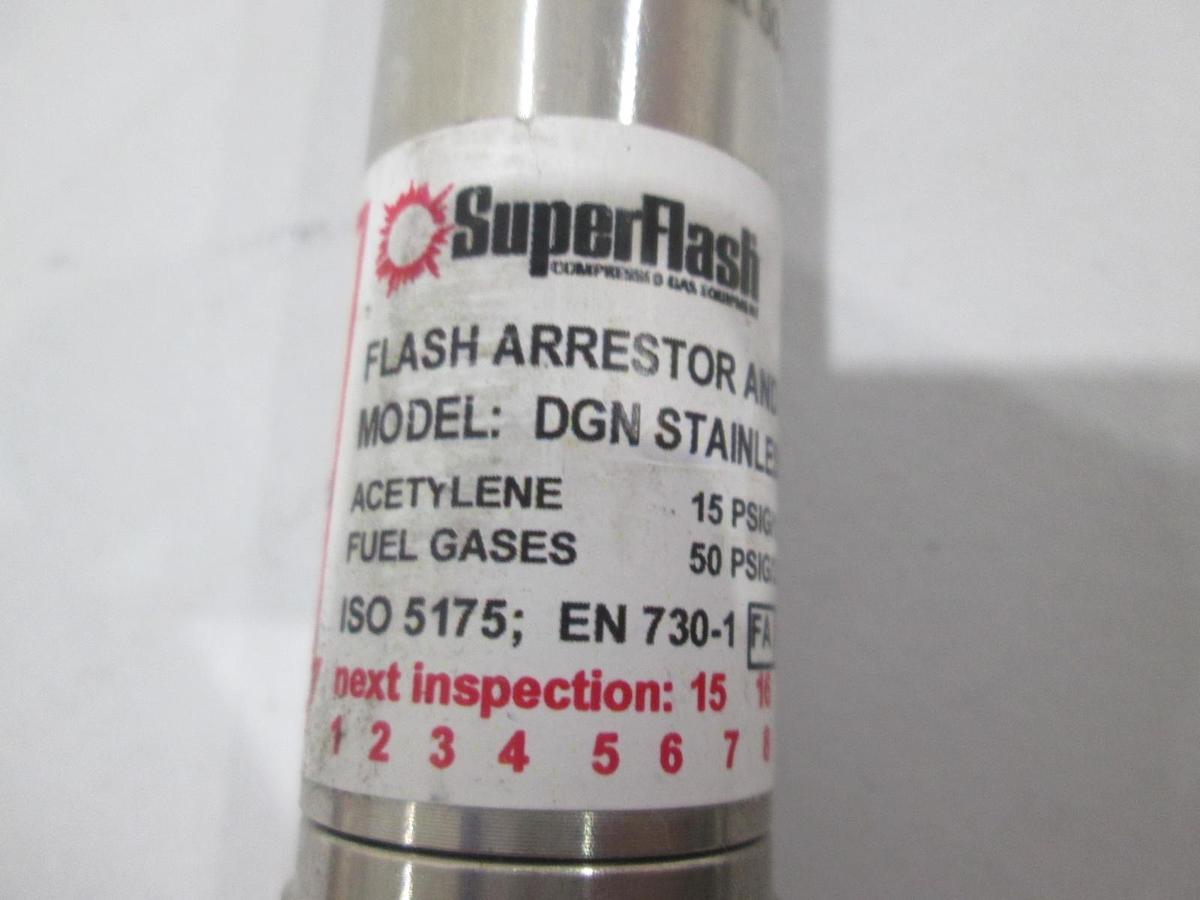 SuperFlash, Flash Arrestor and Check Valve, DGN Stainless Steel, New, Lot of 2