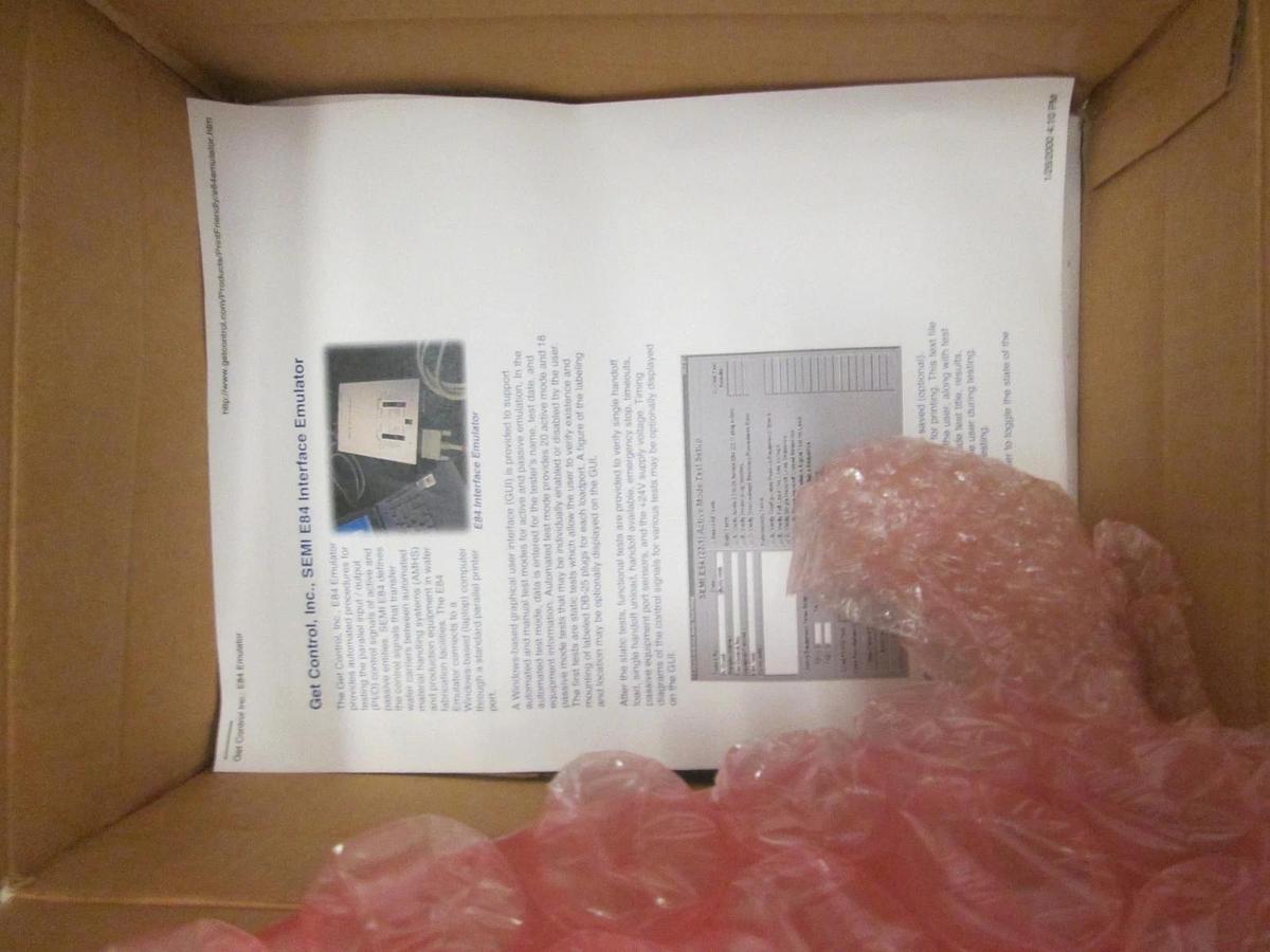 GET CONTROLS, SEMI E23-91 OPTICAL INTERFACE EMULATOR, New