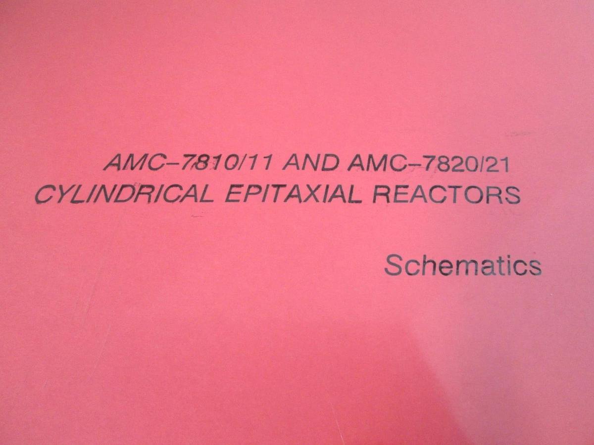 Used Applied Material, AMC-7810/11 Cylindrical Epitaxial Reactor Schematics, Used