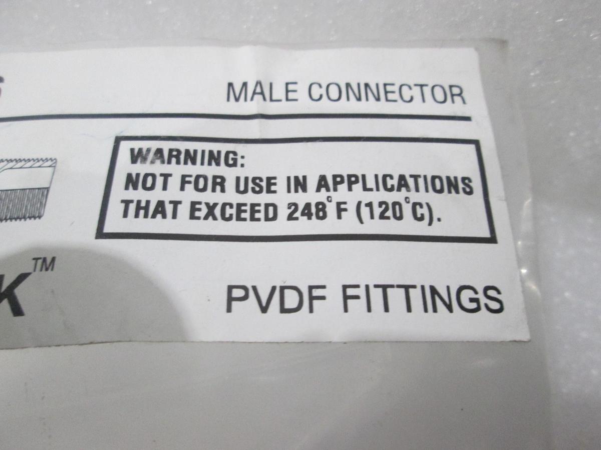 Used FlareLINK, MC8-6, Male Connector, PVDF Fitting, New