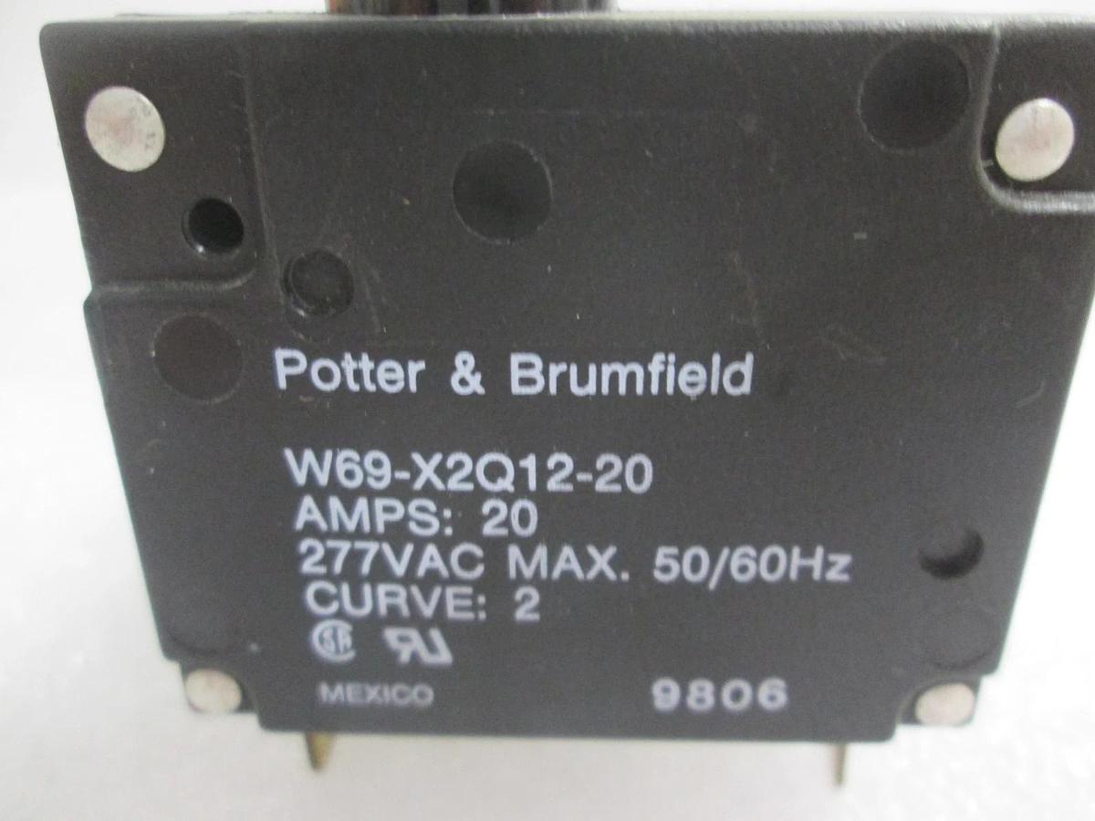 Potter & Brumfield, W69-X2Q12-20, Circuit Breaker, 3 Pole, 277VAC, New