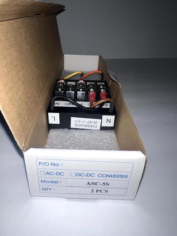 Used ARCH Electronics Corp. DIASAH075 Block power supply 5 Volt/ 5 AMP/ 230 VAC in