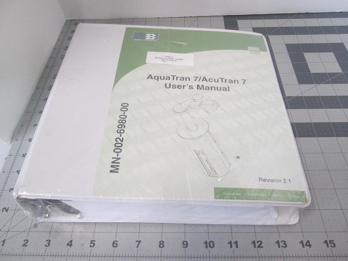 Used Brooks Automation, MN-002-6980-00, Aquatran 7/Acutran 7 User Manual, New