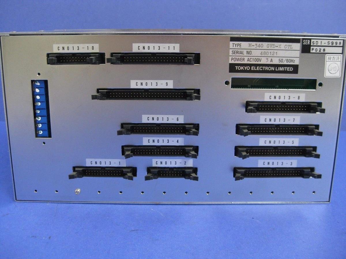 Used TEL Tokyo Electron Limited, Model 340 CVD-X / 340CX Gas System Ctrl Unit, Used