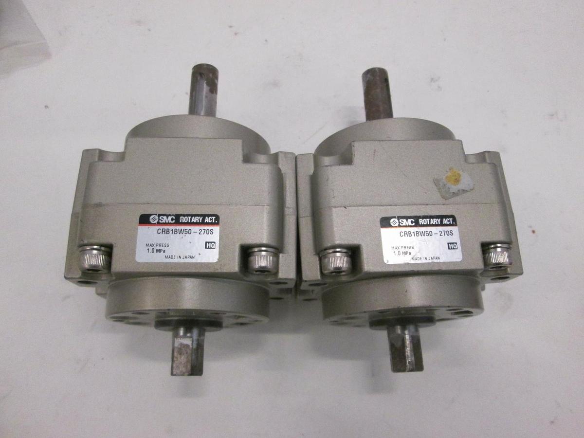 Used SMC, CRB1BW50-270S, Rotary Actuator, Used, Lot of 2