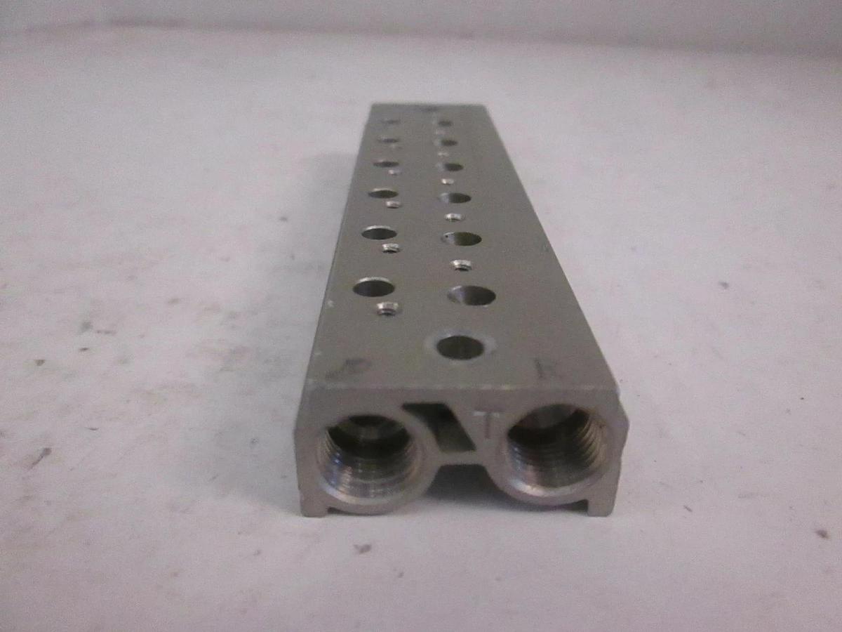 Used SMC 6 Position Manifold Block for Valve, Used