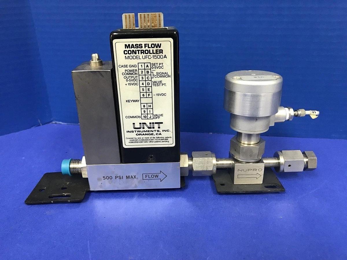 Used Unit UFC-1500A MFC Assy, N2, 1 SLM w/ SS-4BK-V51-1C Valve, Used