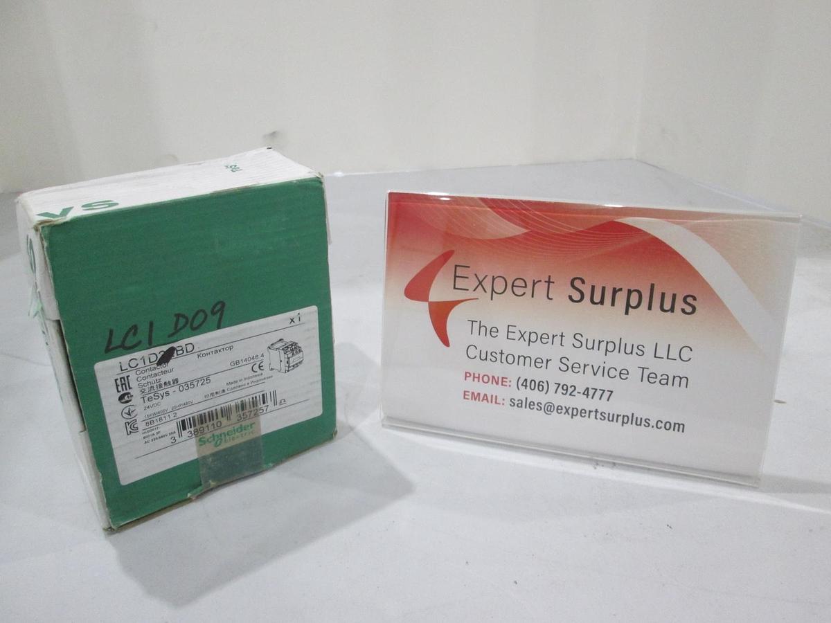 Schneider Electric, LC1 D09, Contactor, 24VDC, New
