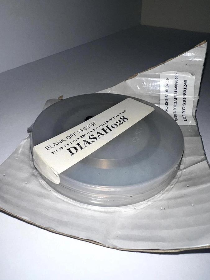 Used Norcal ISO 63 BF DIASAH028 ISO-63-000-OF Blank Off Plate stainless steel, New