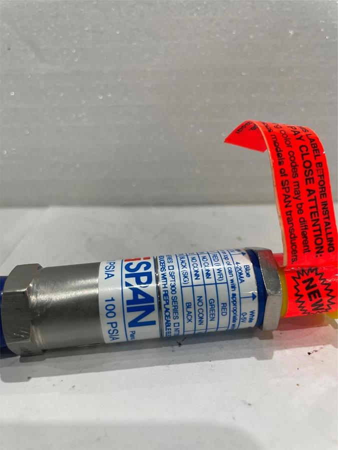 Used Si Span, Pressure Transducer 100PSI, Label 23-0552, Used