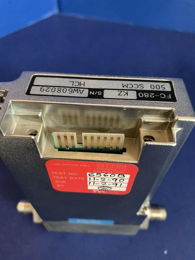 Used Tylan FC-280KZ Mass Flow Controller, 500 SCCM, HCL, 1/4" MVCR , Used