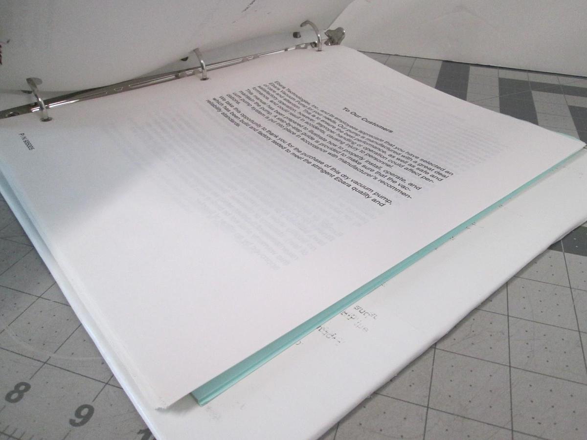 Used Ebara, Dry Pump Model 65x40 Installation, Operation and Maintenance Manual, Used