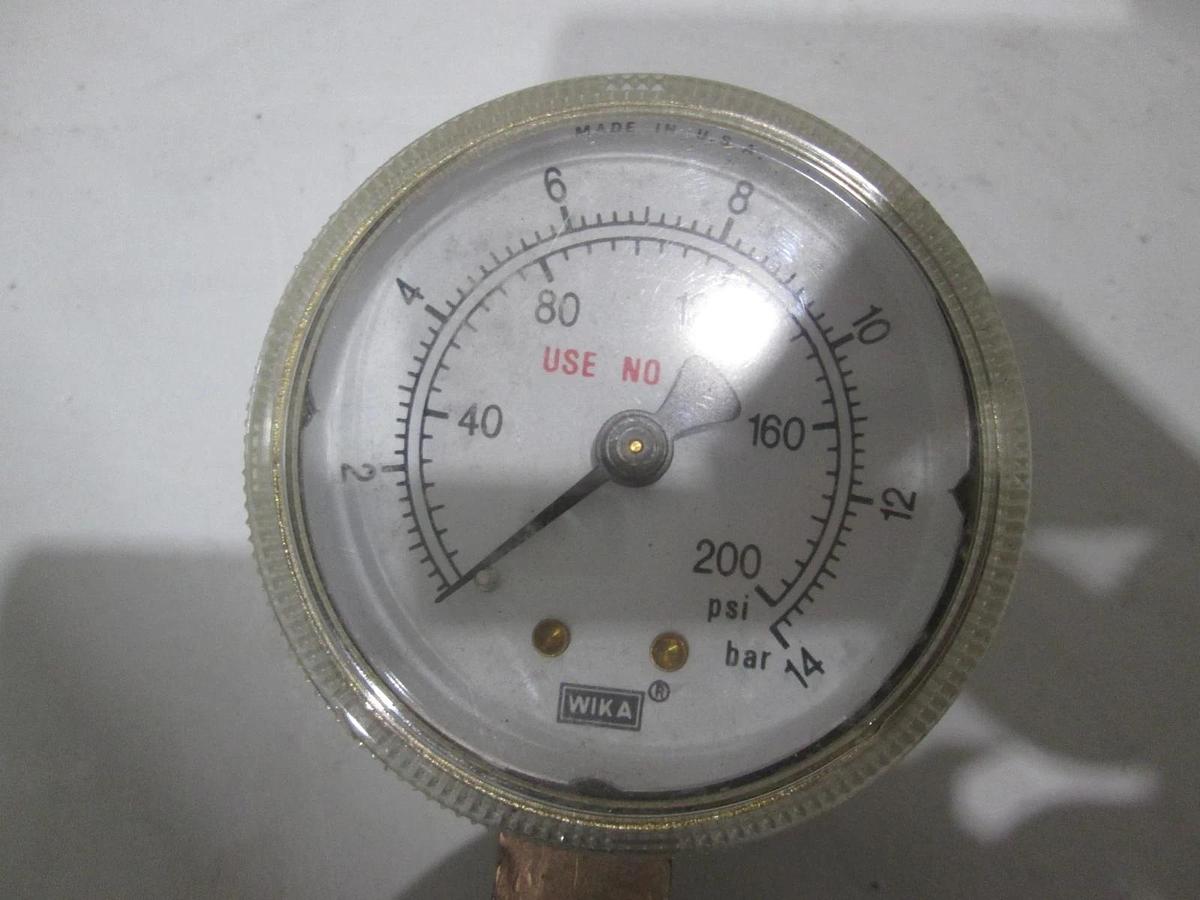 Used Veriflo, HFR002 B 4PB 2, Regulator, Max Inlet 500 PSI, 0-200PSI Gauge, Used
