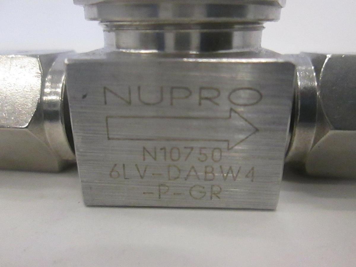 Used Nupro, 6LV-DABW4-P-GR, Shut Off Valve, Used