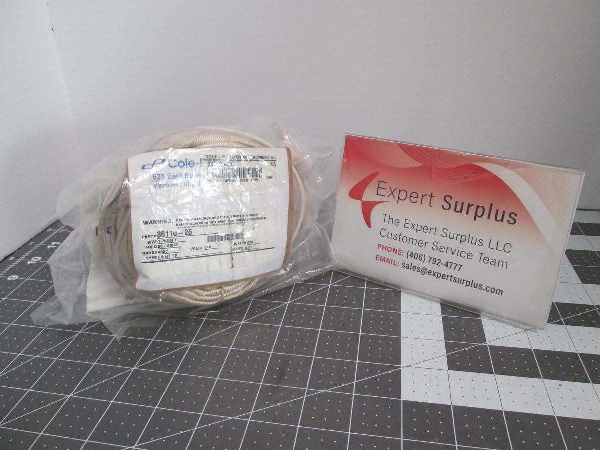 Cole-Parmer, 36110-26 Heating Tape 96" 120V 836W 6.97A Unused