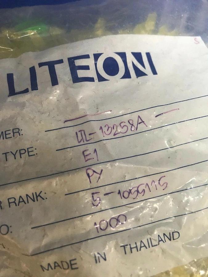 LITEON LTL-13258A Yellow LED Lamp, Lot of 1000 New