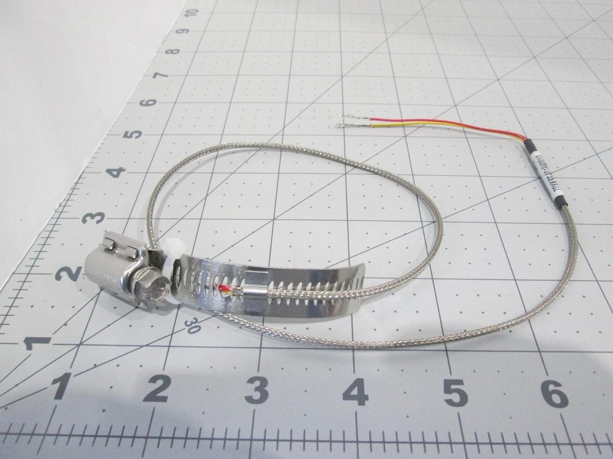 Used Watlow, 72XKSGA018A0010, Thermocouple w/ Pipe Clamp, K Type, 7/16-25/32, New