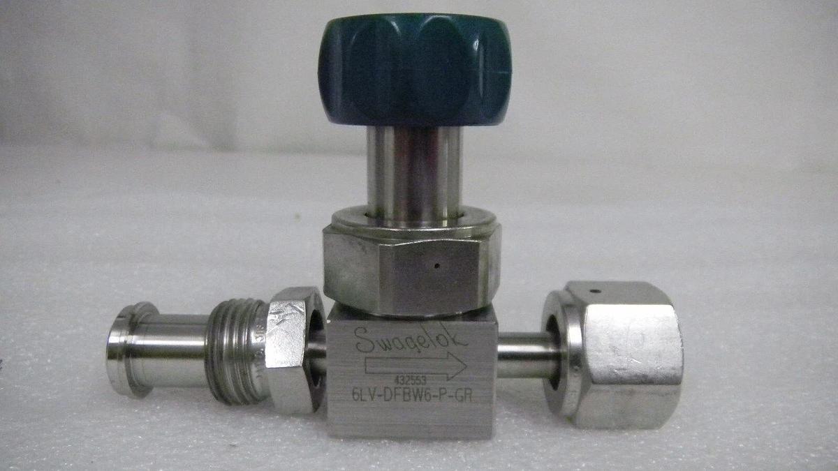 Used Swagelok Valve 6LV-DFBW6-P-GR,3/8" MVCR x 3/8" FVCR, used