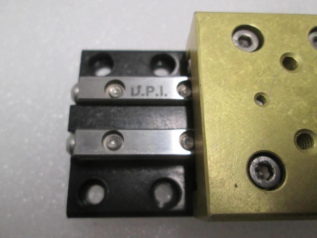 Used Del-Tron, NBT-2080A, Linear Bearing Guide Block w/ Guide Rail, Used