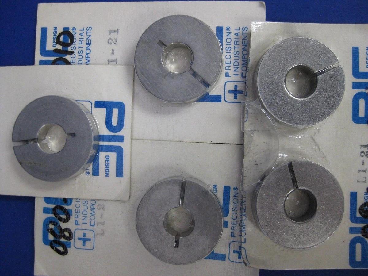 PIC Design L1-21 Clamp, Stainless Steel, 3/8" Bore, Lot of 5 NEW