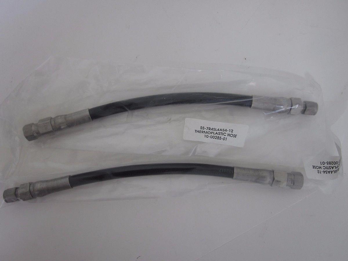 Used Swagelok Thermoplastic Hose SS-7R4SL4AS4-12, 1/4" SAE x Swagelok Tube - LOT of 2