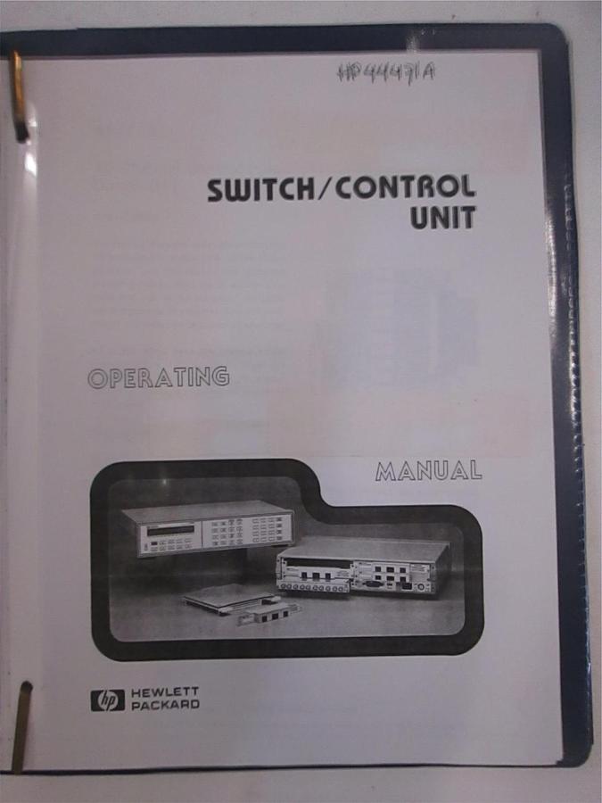 Used HP 44471A Switch/Control Unit Operating Manual, Used