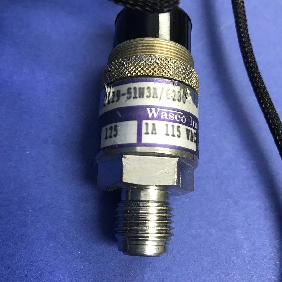 Used Wasco SP120 Pressure Switch Assy w/ Cable - 10 psig Increasing, Lot of 6