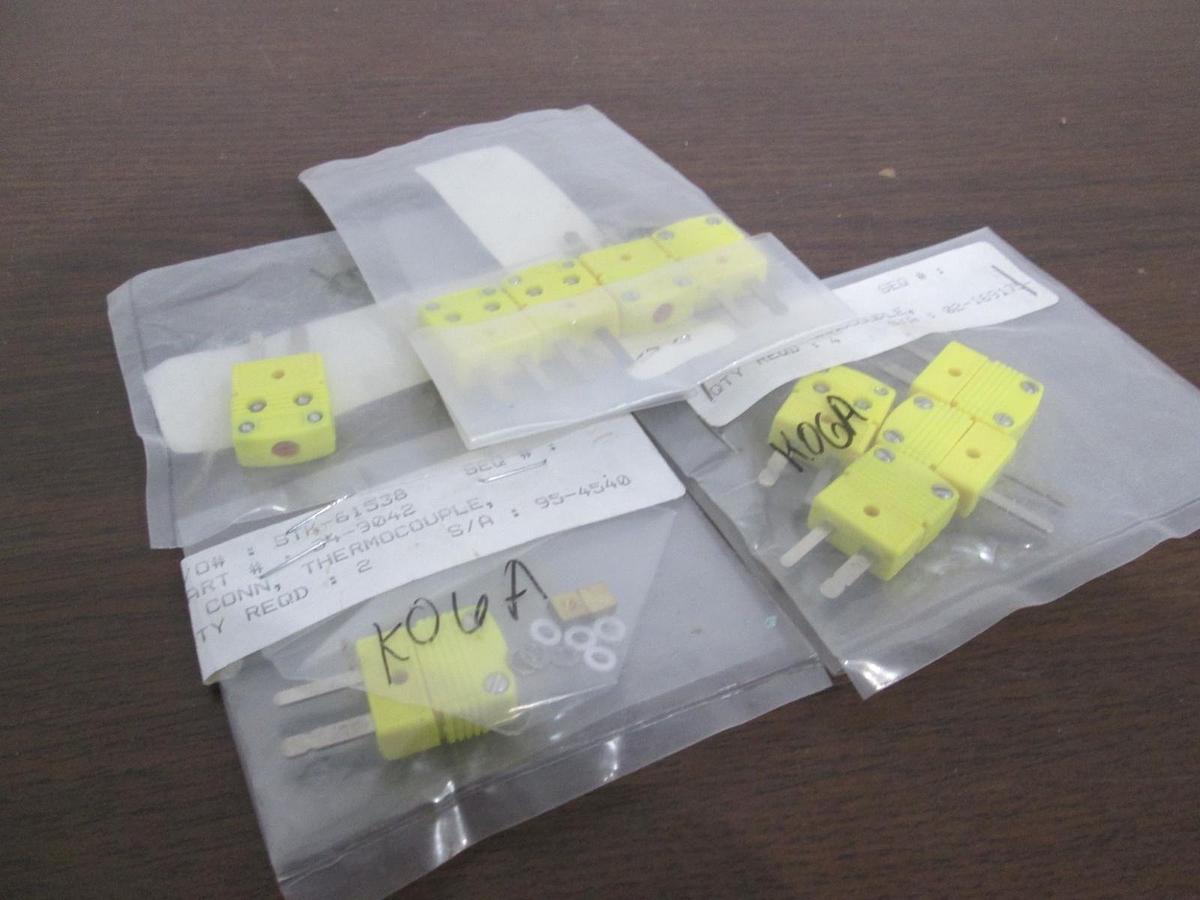 Used Omega, Type K, Quick Disconnect Male Thermocouple Connector, Used, Lot of 10