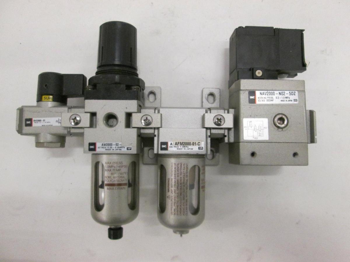 Used SMC, NAV2000-N02-5DZ, AFM2000-01-C, Filter Regulator Assy, Used