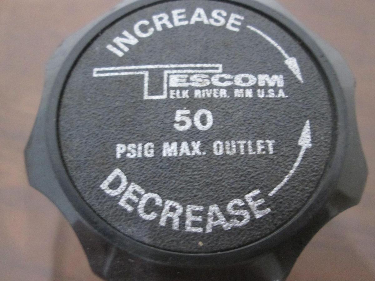 Used Tescom, 64-3061-A422-002, 4 Port Regulator, 50 PSIG Max Outlet, Used
