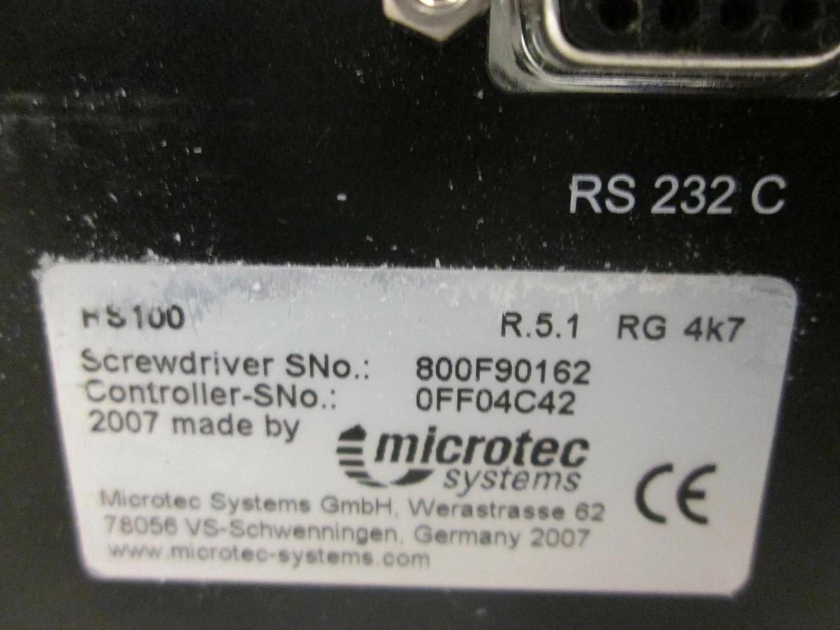 Used Microtec Systems, RS-100 Microdrive RS Transducerized Controller, Used