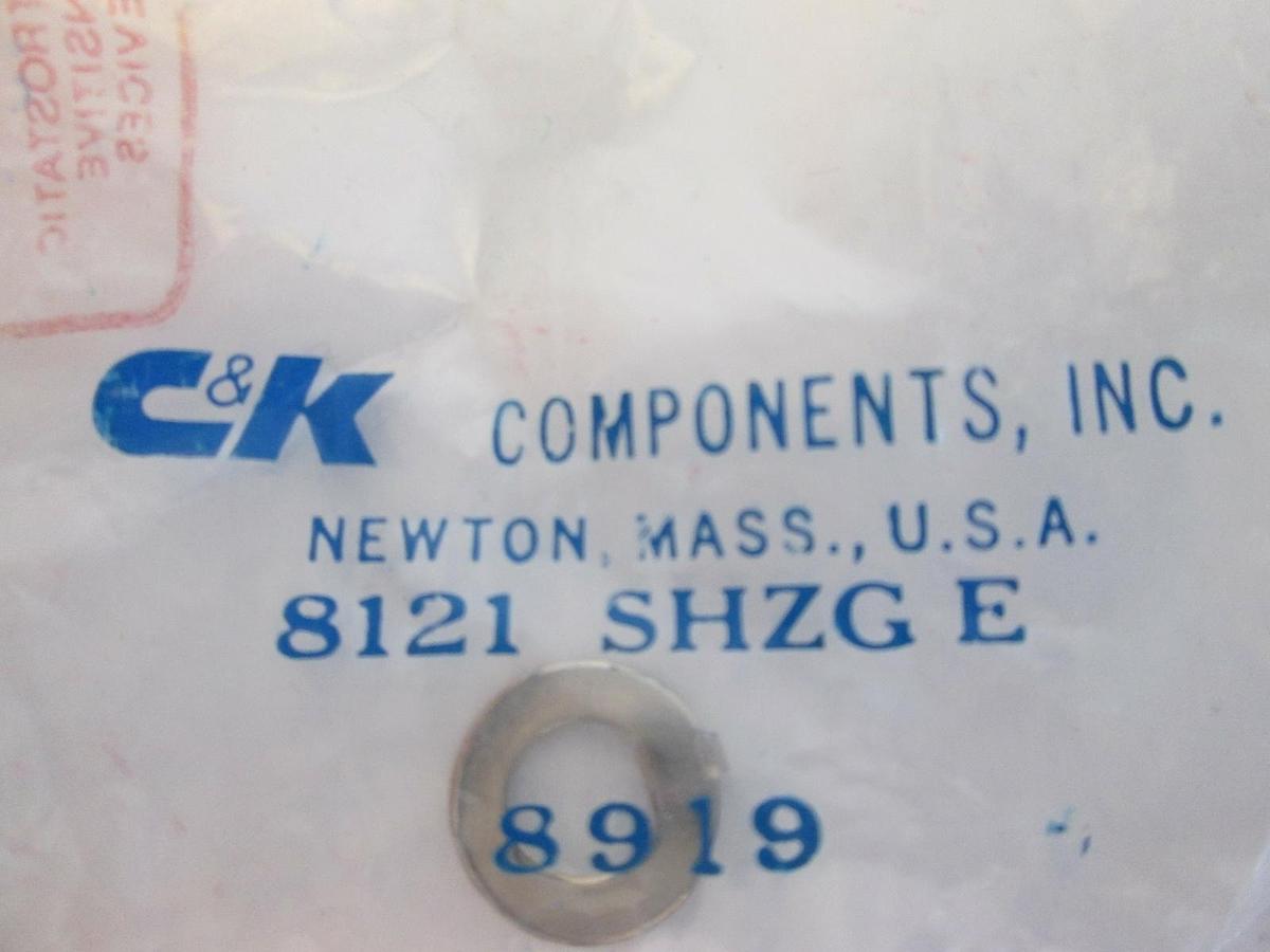 Used C&K Components, 8121SHZGE 8919, New