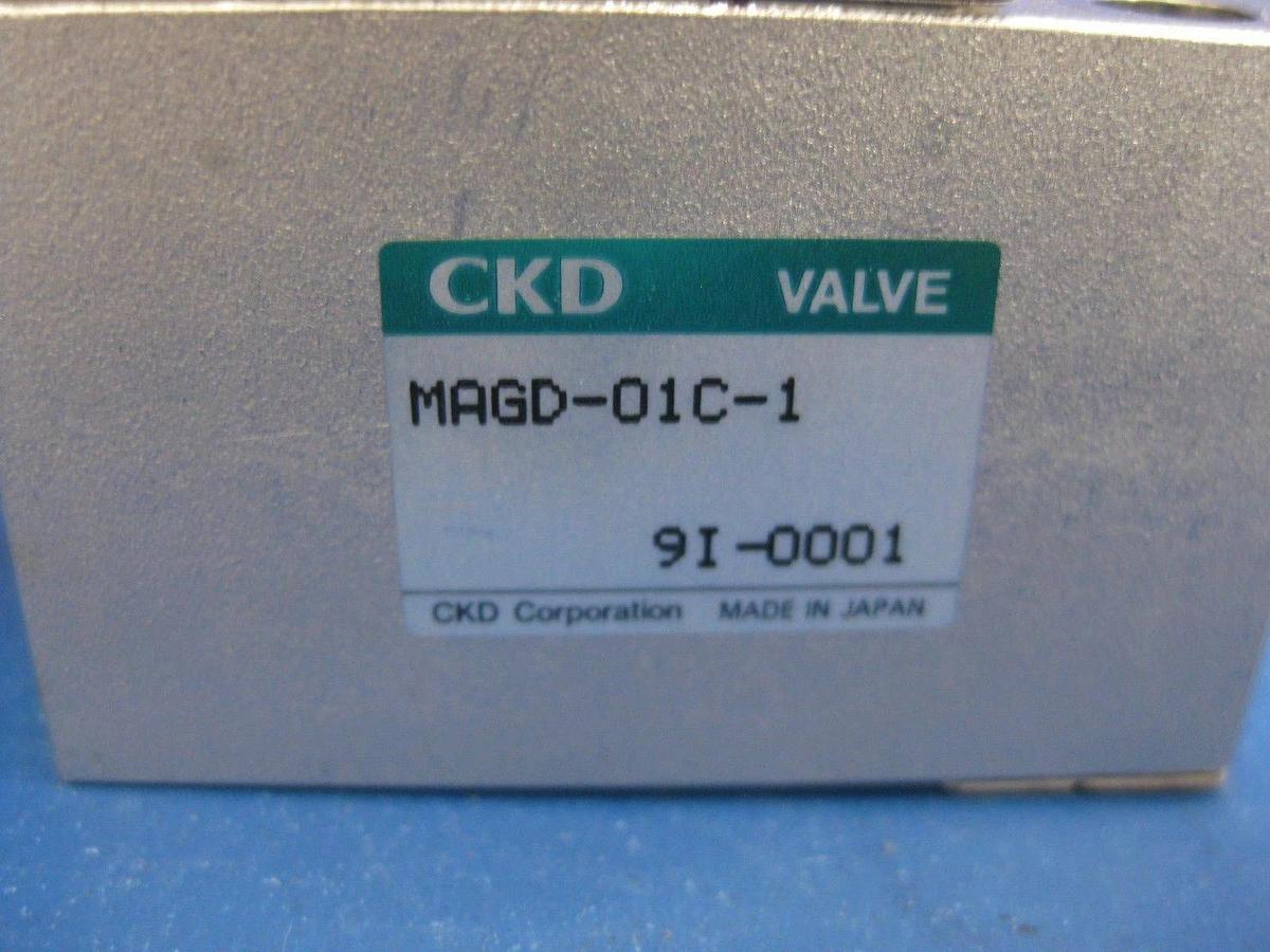 Used CKD MAGD-O1C-1 Air Operated Block Valve, N.C., 1/4" MVCR, Used