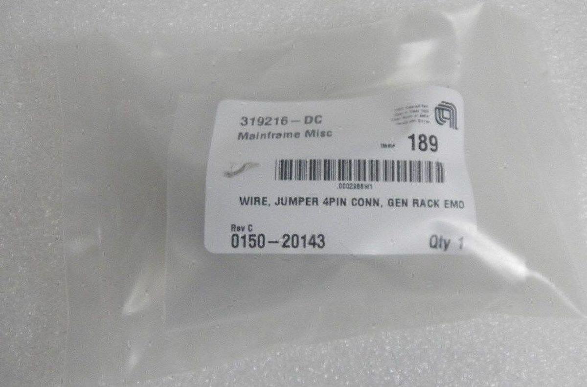Used AMAT, Wire, Jumper 4 Pin Conn, Gen Rack Emo, 0150-20143 Rev C, New