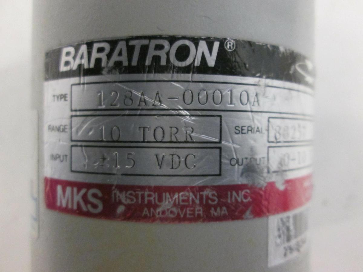 Used MKS, 10 Torr Baratron Pressure Transducer, 128AA-00010A, Used