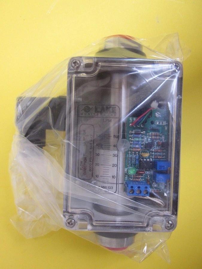 Lake Monitors Inline Flow Rate Meter/Transmitter R3S7WB15-LPM, AMAT #1040-01109