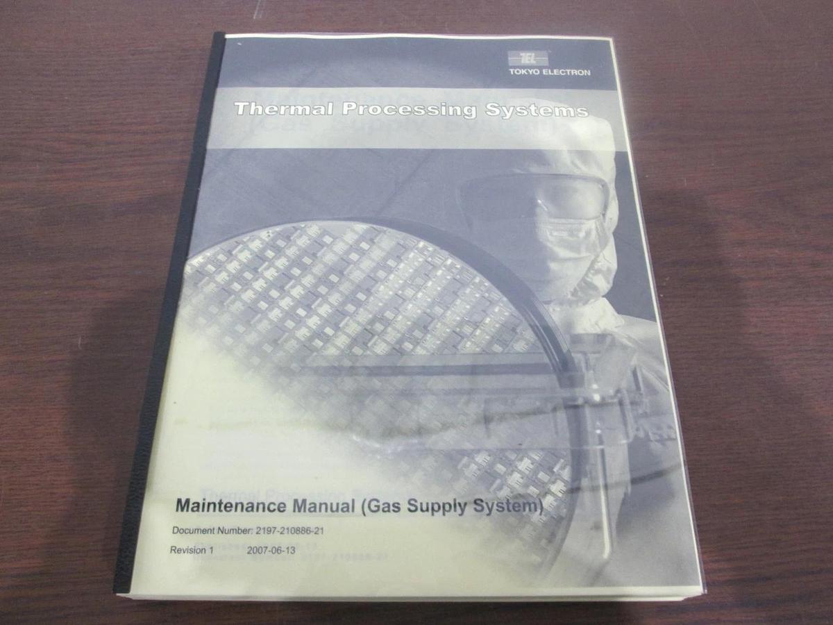Used TEL Tokyo Electron, ALPHA-8SE/ATP/ATPf, Maintenance Manual (Gas Supply), New