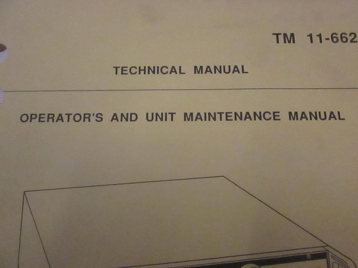 Used Signal Generator SG-1288/G Technical Operator and Unit Maintenance Manual, Used