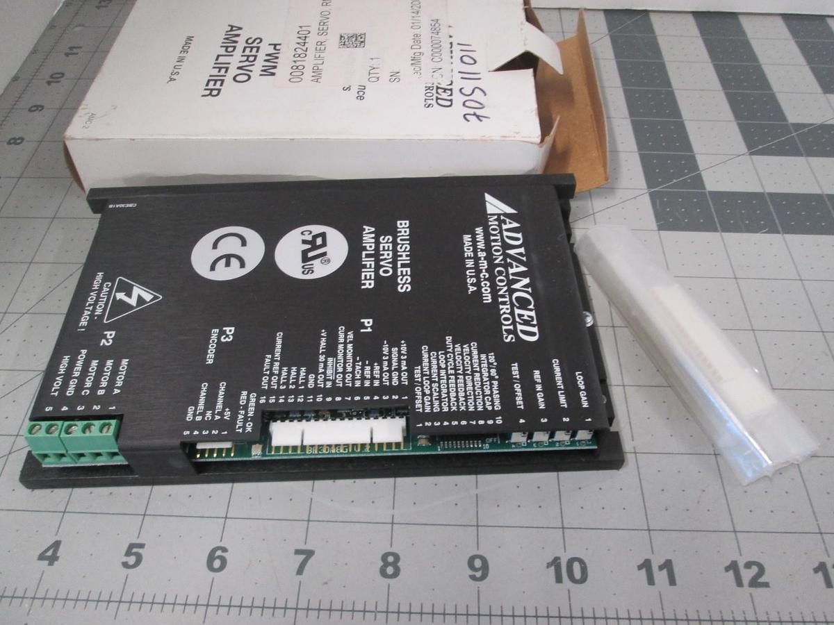 Used Advanced Motion Controls, BE25A201G-INV, Brushless Servo Amplifier, New